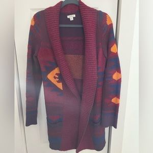 Lucky Brand tribal print cardigan
